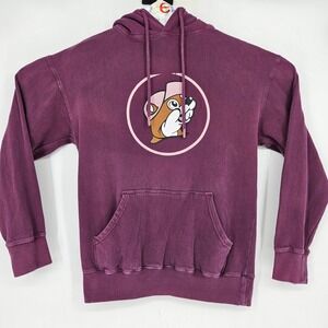 Bucees Hoodie Mens Medium Pullover Beaver Gas Station Buc-ees Logo‎ Maroon